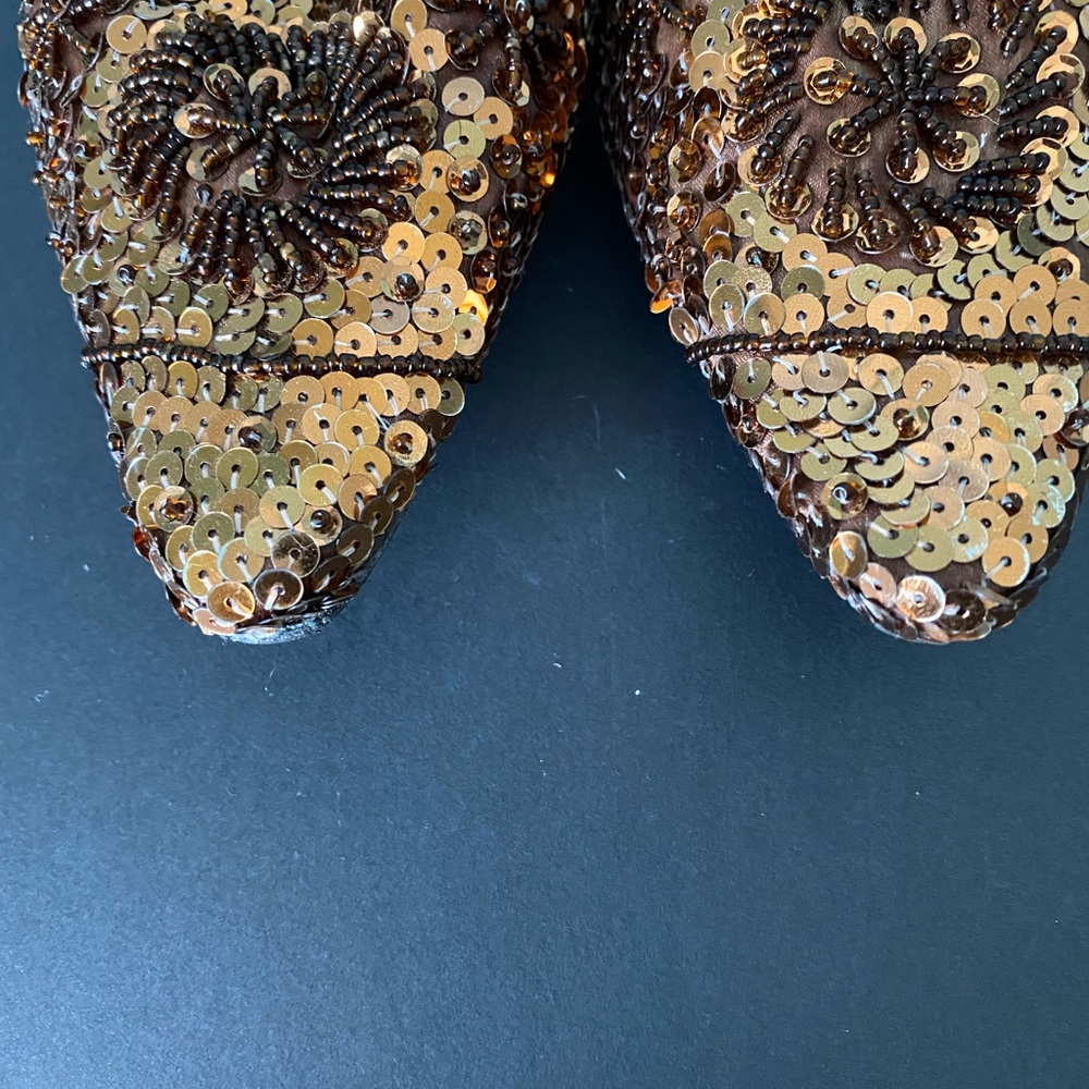 Formal Holiday or Wedding Sequin Slides Sz 7 - Picture 9 of 9